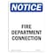 Signmission OSHA Notice Sign, Fire Department Connection, 7in X 5in Decal, 5" W, 7" L, Portrait OS-NS-D-57-V-12560 - alternate 1